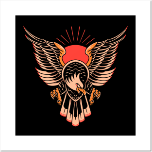 brave eagle tattoo Posters and Art